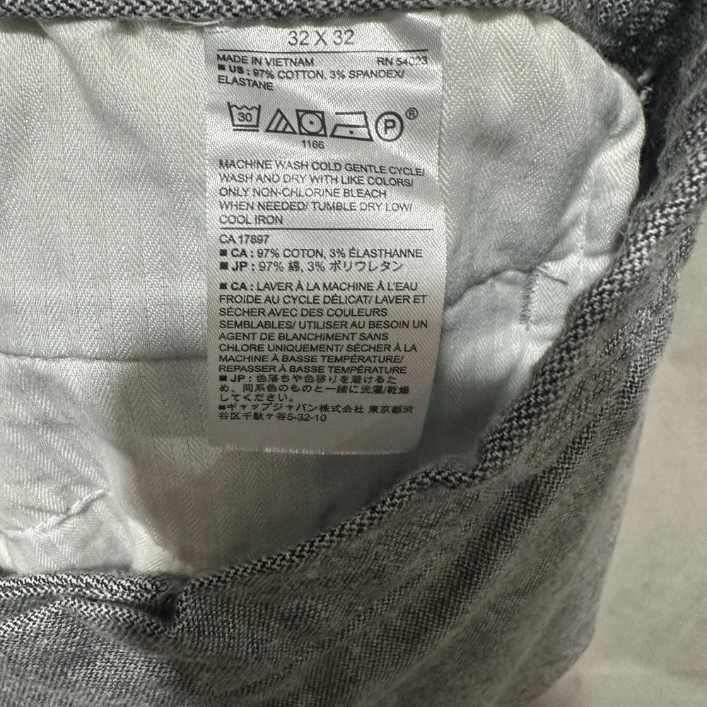 Banana Republic‎ Mason Athletic Tapered Pants Men's 32x32 Gray Chino Pockets NWT